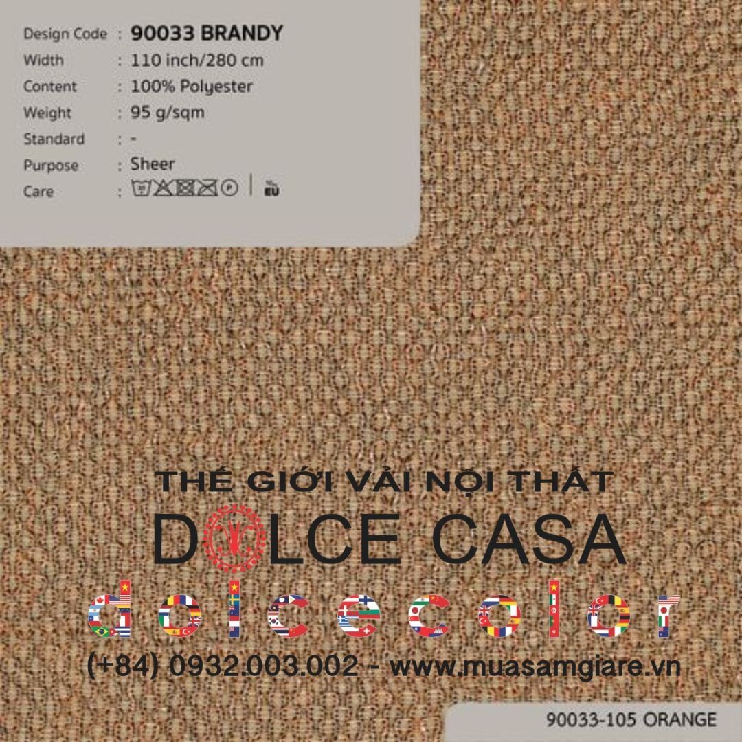  90033 vải màn rèm gió BRANDY 10 màu copyright 2022 