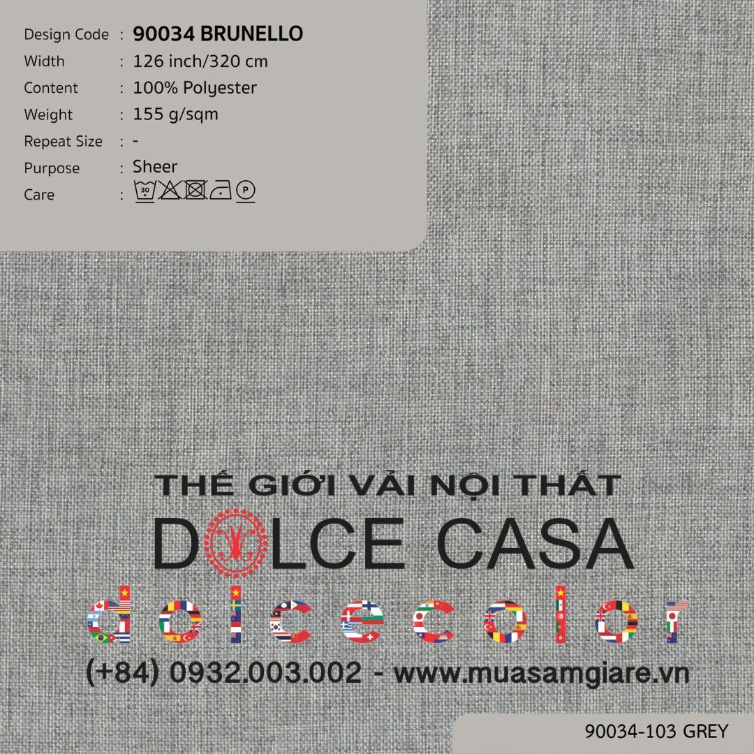  90034 vải màn rèm gió BRUNELLO 4 màu copyright 2023 