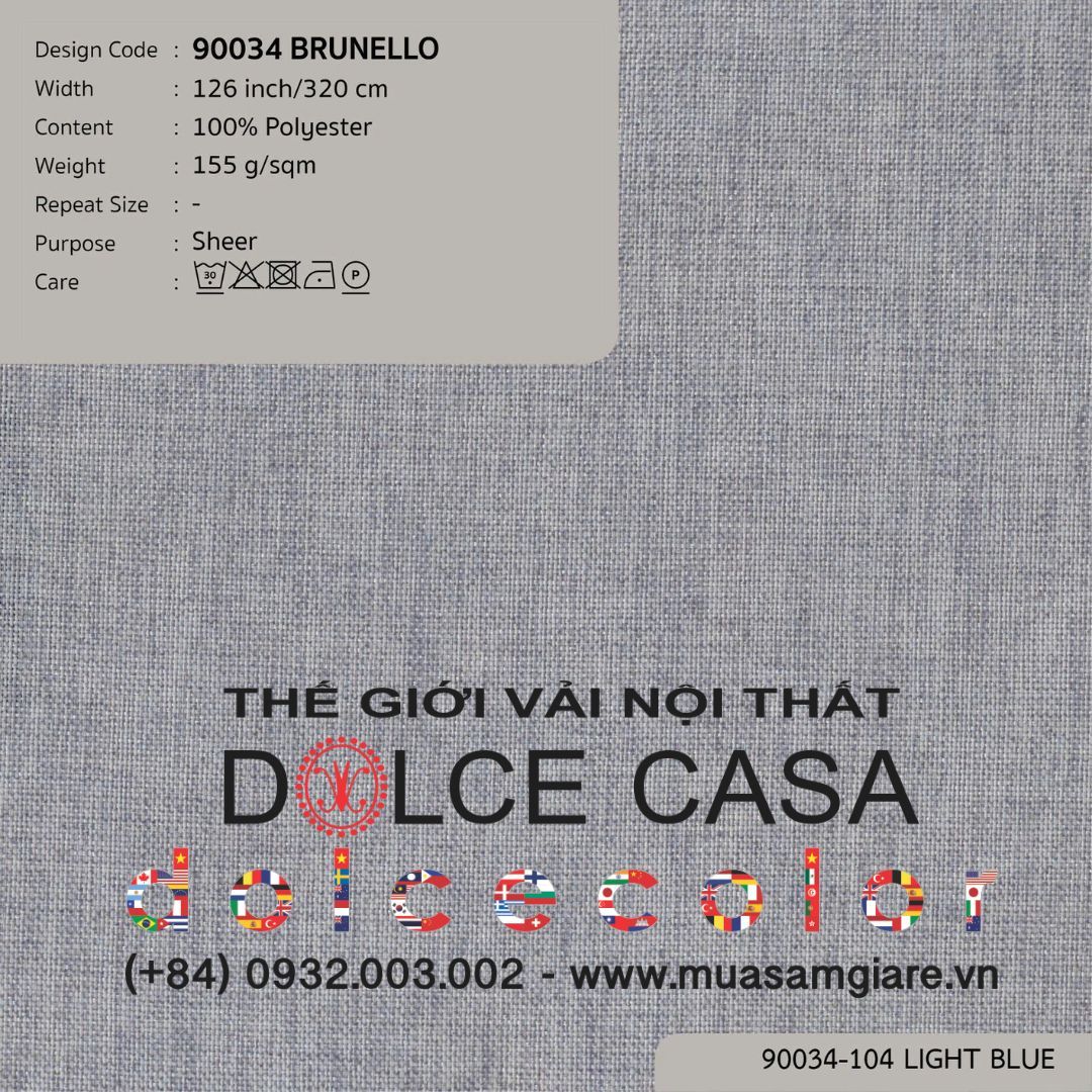  90034 vải màn rèm gió BRUNELLO 4 màu copyright 2023 