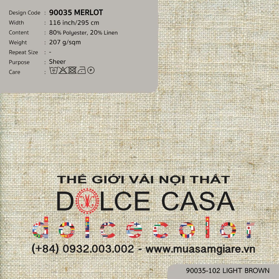  90035 vải màn rèm gió MERLOT 2 màu copyright 2023 