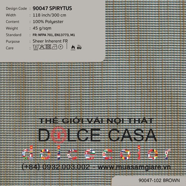  90047 vải màn rèm gió SPIRYTUS 3 màu copyright 2024 