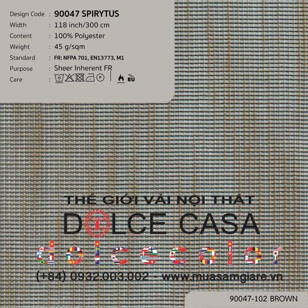 90047 vải màn rèm gió SPIRYTUS 3 màu copyright 2024 