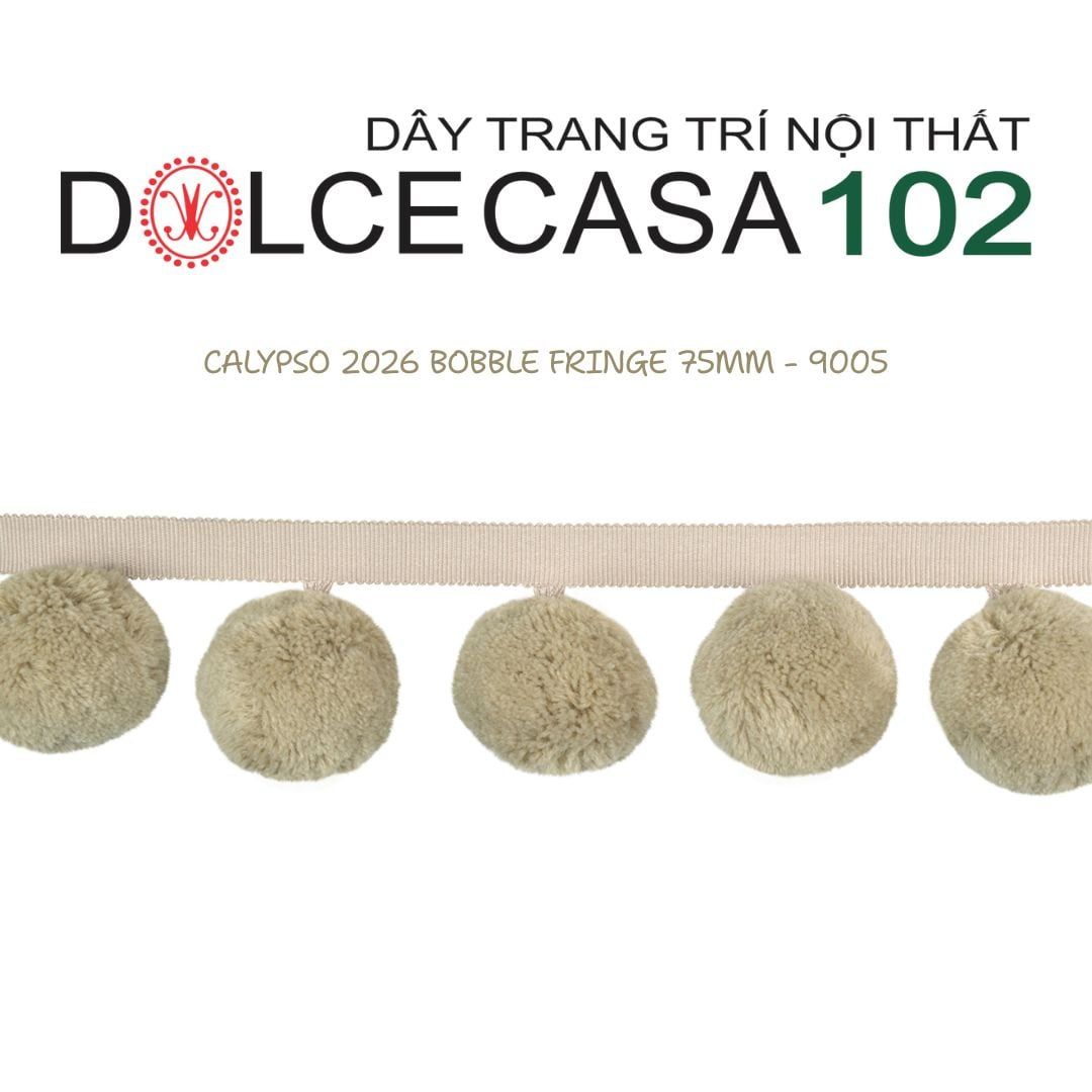  CALYPSO 2026 dây viền trang trí quả cầu đơn sắc có sẵn tại kho nhà SX 