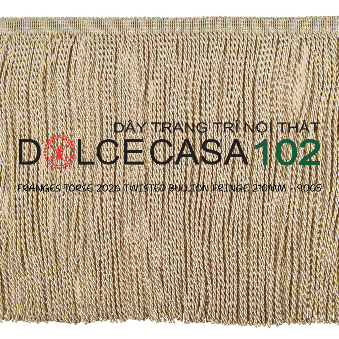  FRANGES TORSE 2026 dây viền tua xoắn Đương Đại có sẵn tại kho nhà SX 