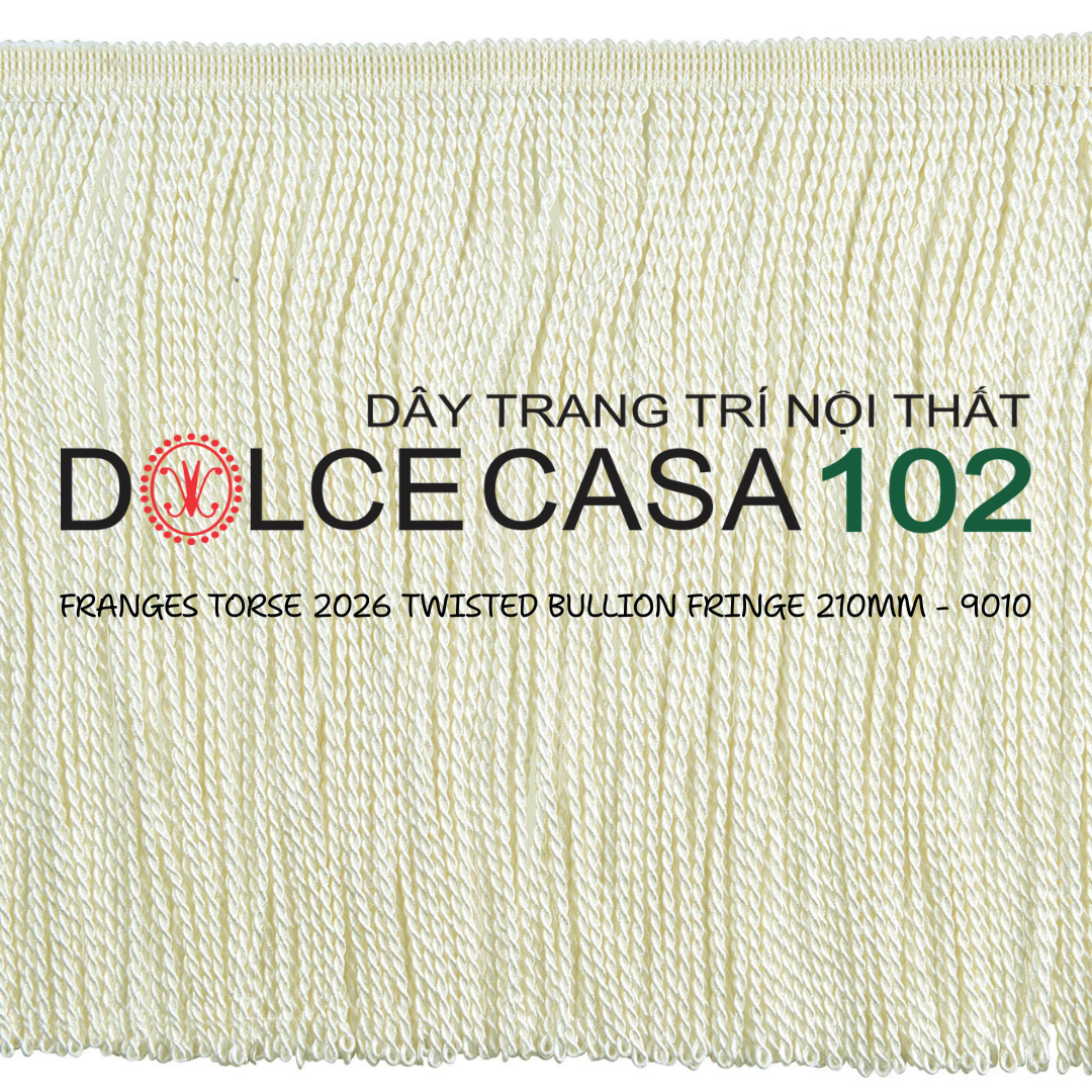  FRANGES TORSE 2026 dây viền tua xoắn Đương Đại có sẵn tại kho nhà SX 
