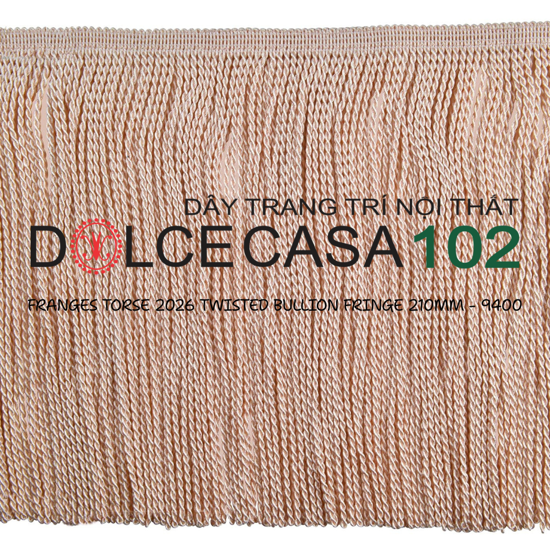  FRANGES TORSE 2026 dây viền tua xoắn Đương Đại có sẵn tại kho nhà SX 