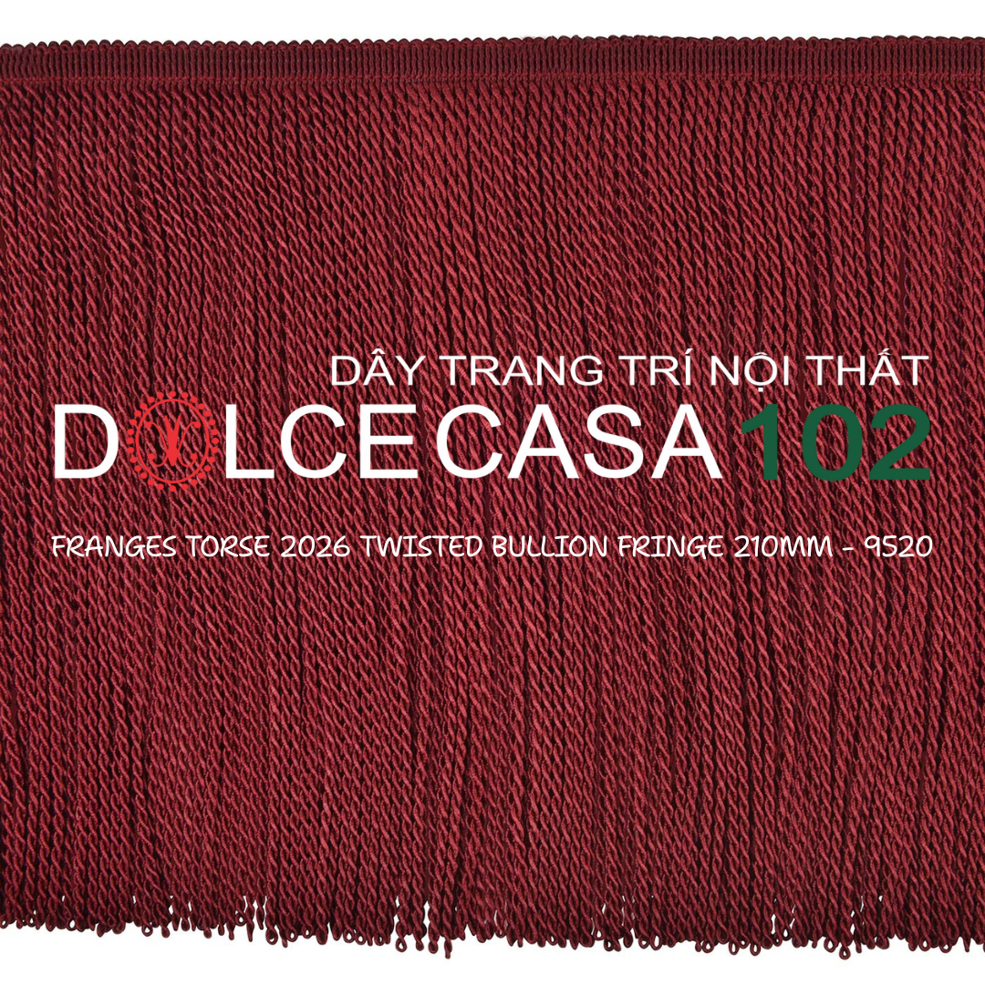  FRANGES TORSE 2026 dây viền tua xoắn Đương Đại có sẵn tại kho nhà SX 