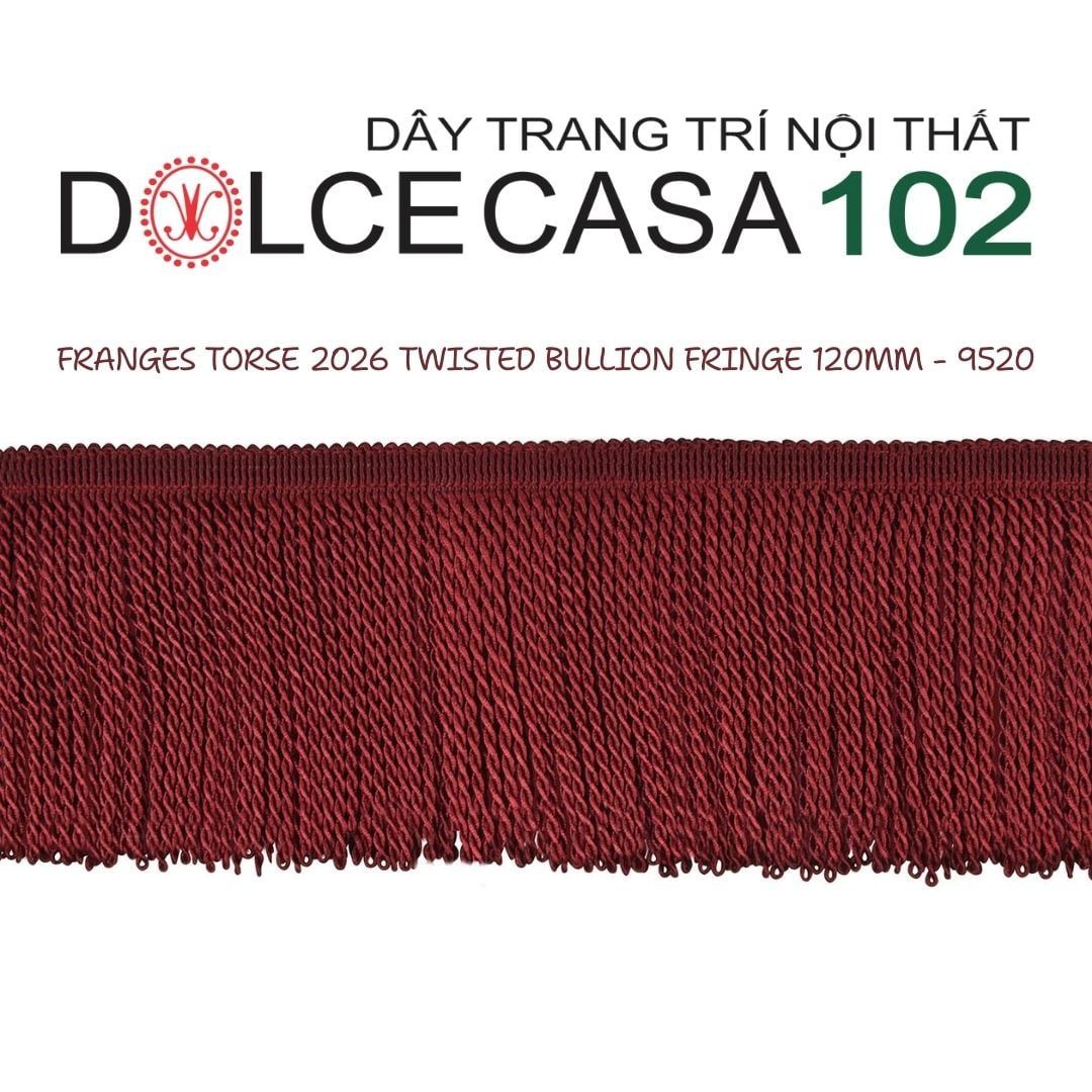  FRANGES TORSE 2026 dây viền tua xoắn Đương Đại có sẵn tại kho nhà SX 
