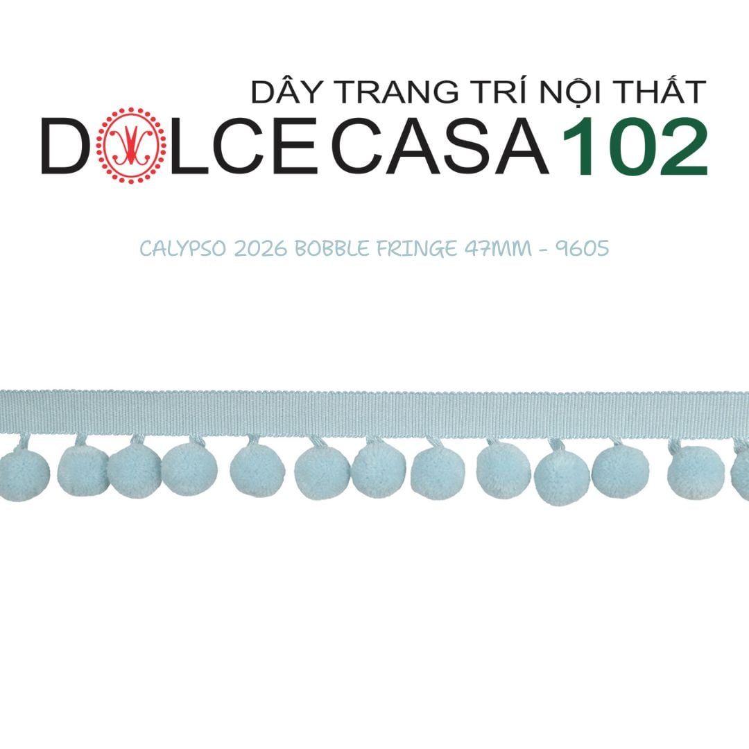  CALYPSO 2026 dây viền trang trí quả cầu đơn sắc có sẵn tại kho nhà SX 