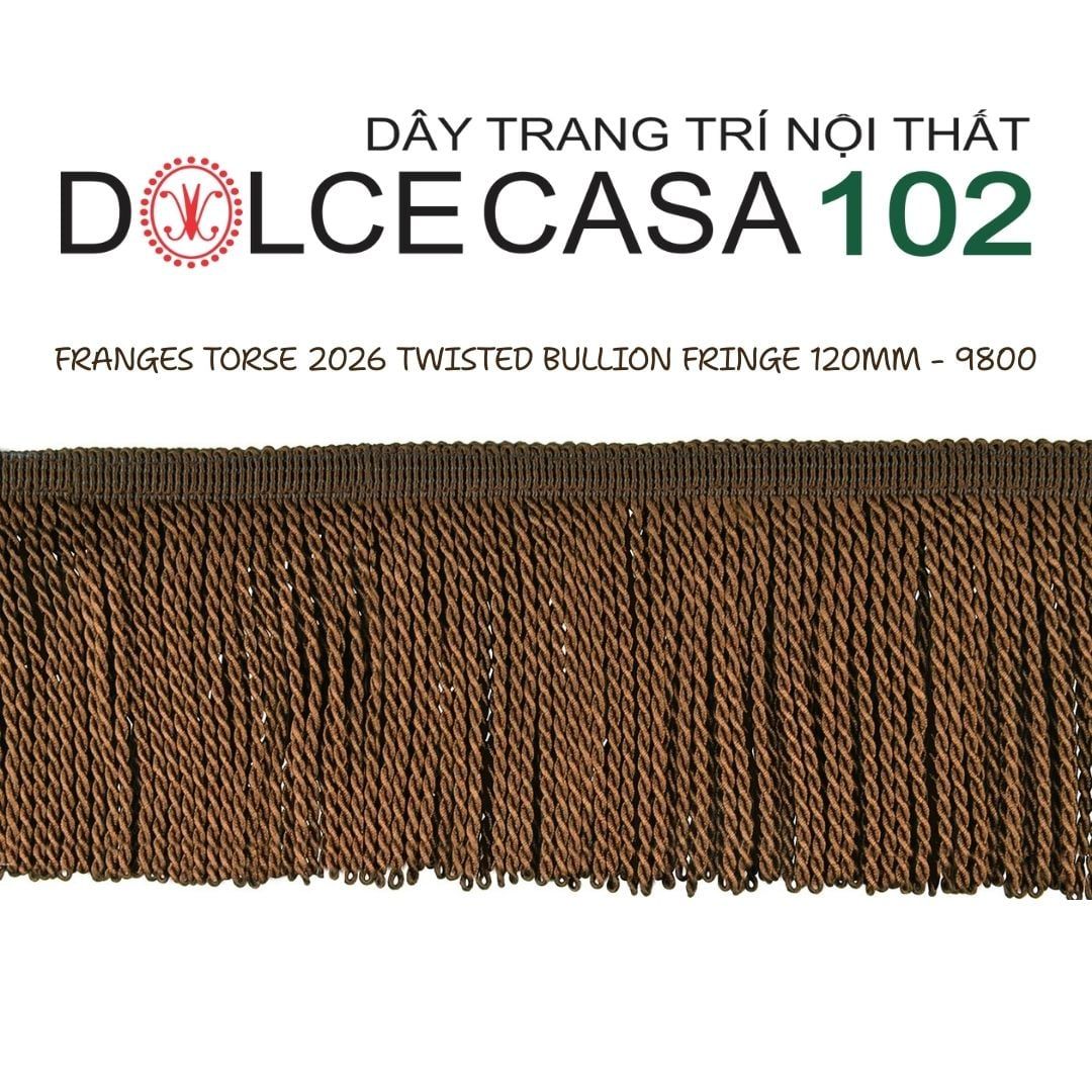  FRANGES TORSE 2026 dây viền tua xoắn Đương Đại có sẵn tại kho nhà SX 