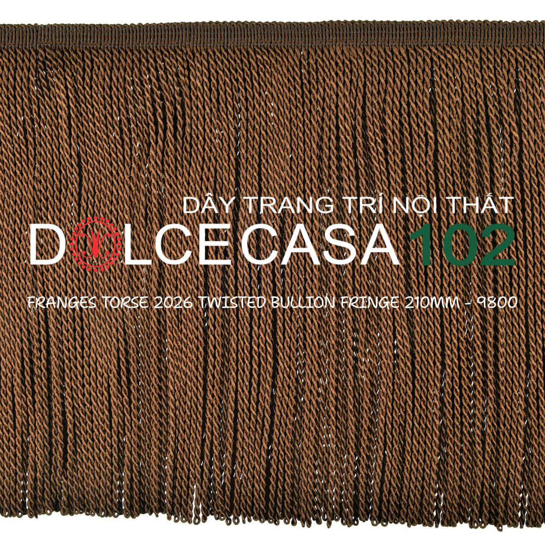  FRANGES TORSE 2026 dây viền tua xoắn Đương Đại có sẵn tại kho nhà SX 