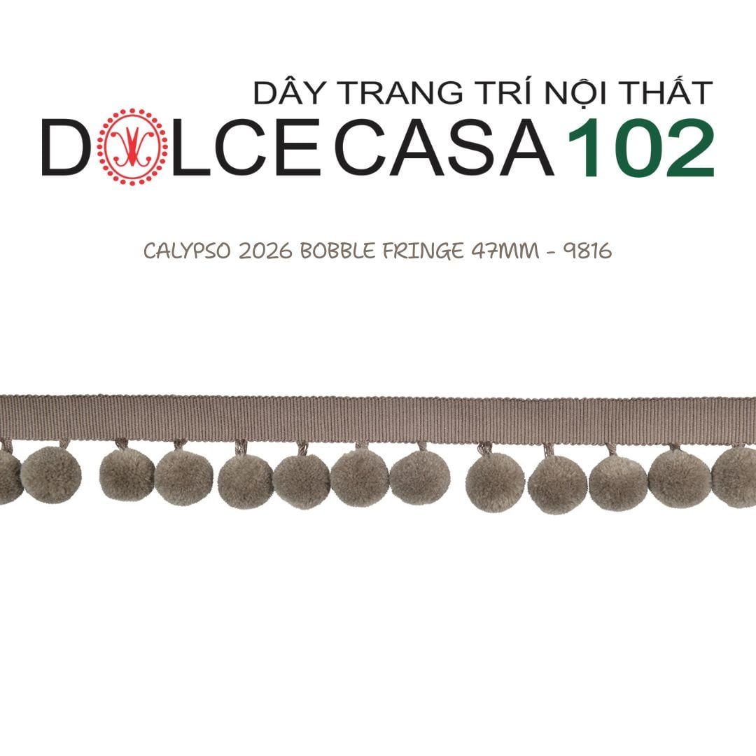  CALYPSO 2026 dây viền trang trí quả cầu đơn sắc có sẵn tại kho nhà SX 