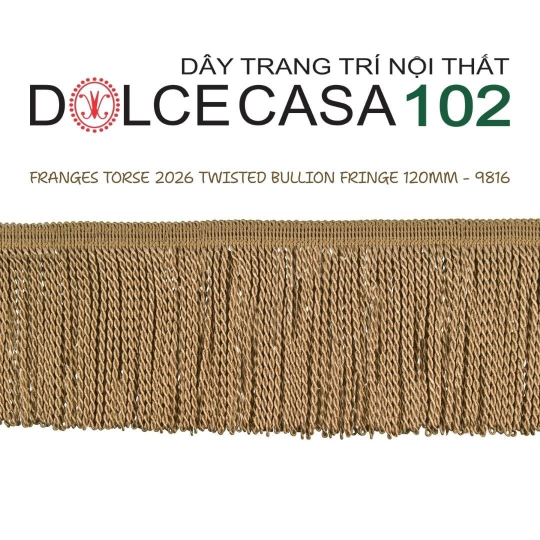  FRANGES TORSE 2026 dây viền tua xoắn Đương Đại có sẵn tại kho nhà SX 