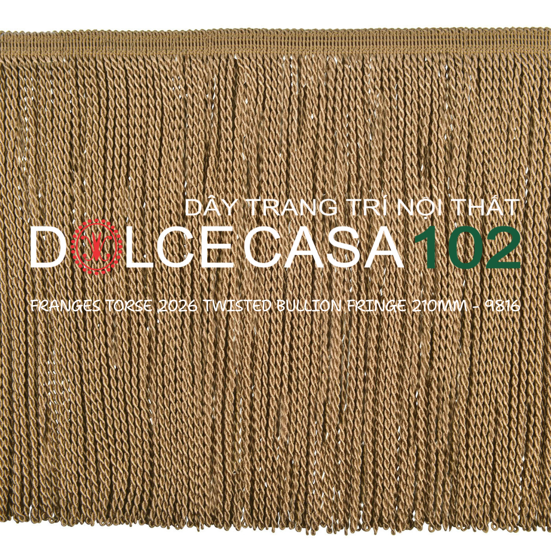 FRANGES TORSE 2026 dây viền tua xoắn Đương Đại có sẵn tại kho nhà SX 