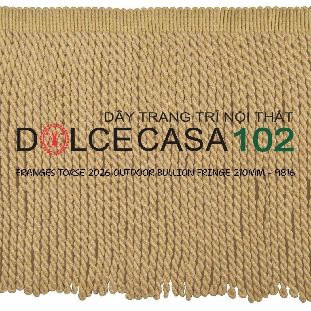  FRANGES TORSE OUTDOOR 2026 dây viền tua xoắn có sẵn tại kho nhà SX 