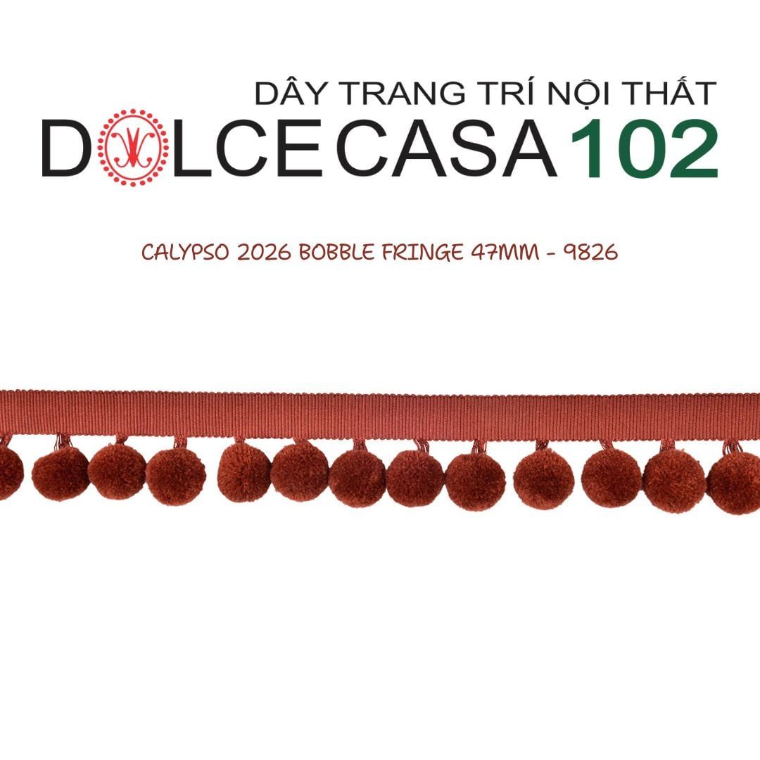  CALYPSO 2026 dây viền trang trí quả cầu đơn sắc có sẵn tại kho nhà SX 