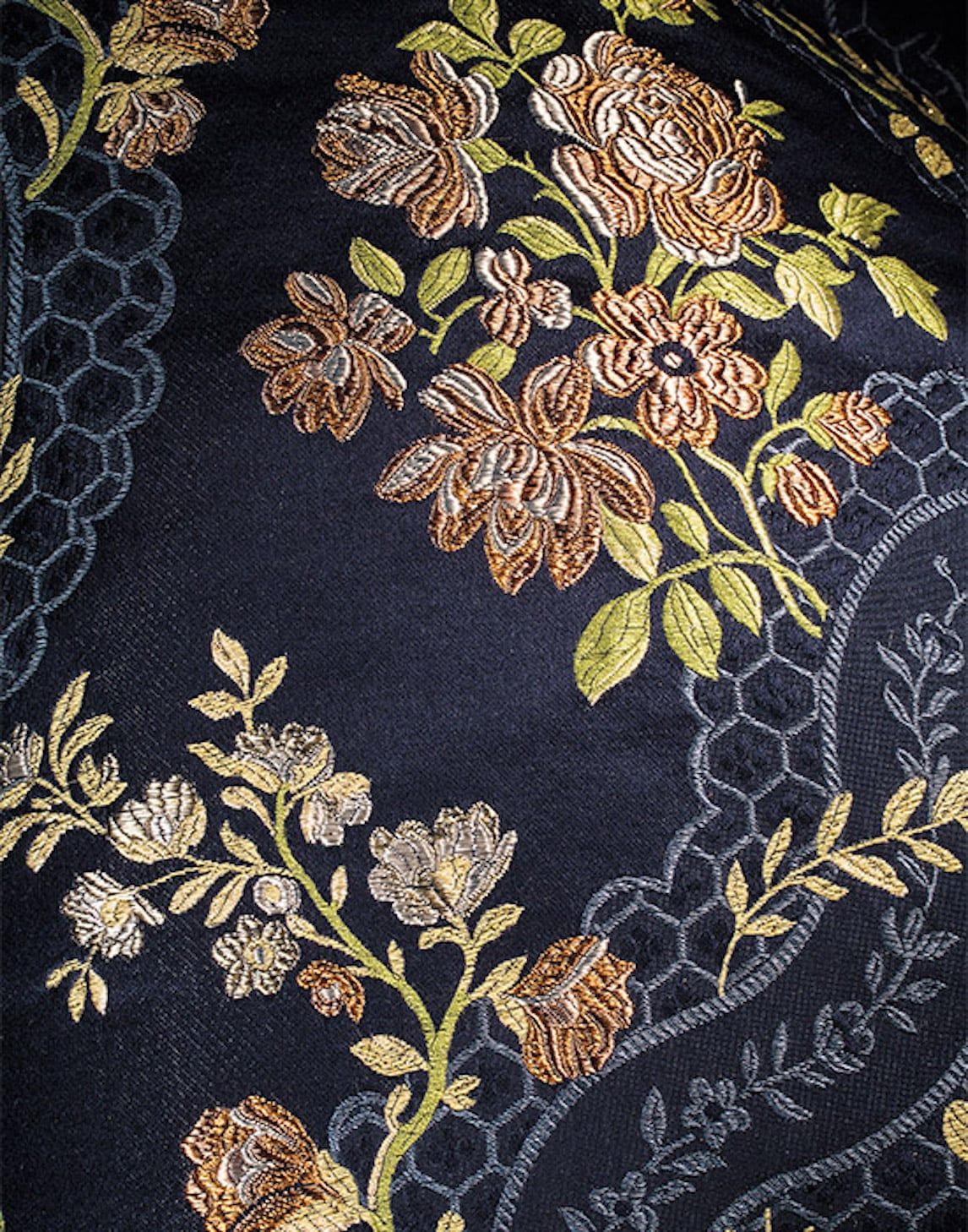  BLU NOTTE REALE – Vải Trang Trí Hoàng Gia Xanh Đêm | Dolce Casa 