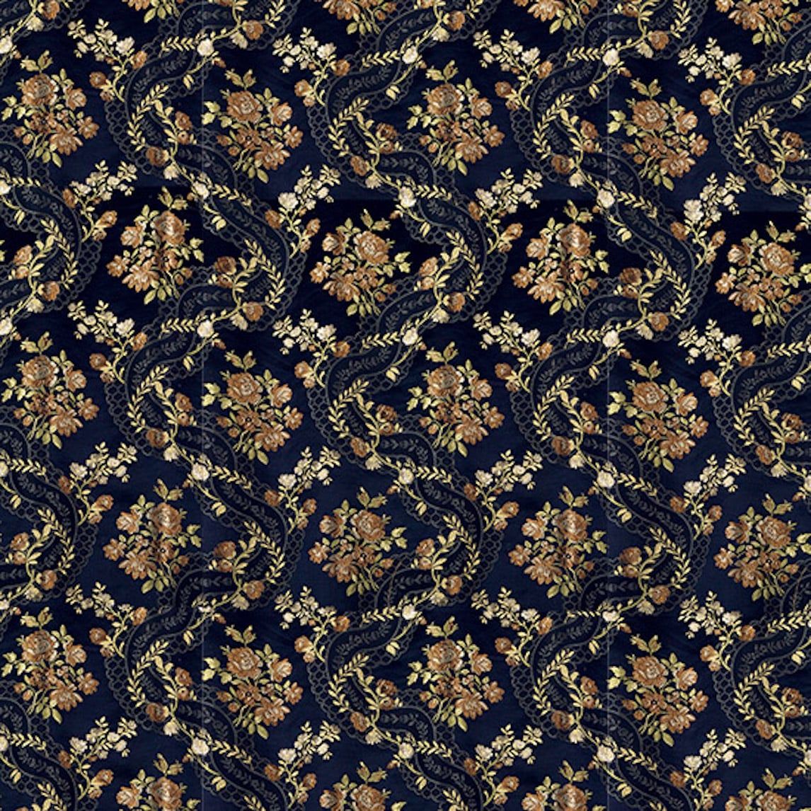  BLU NOTTE REALE – Vải Trang Trí Hoàng Gia Xanh Đêm | Dolce Casa 