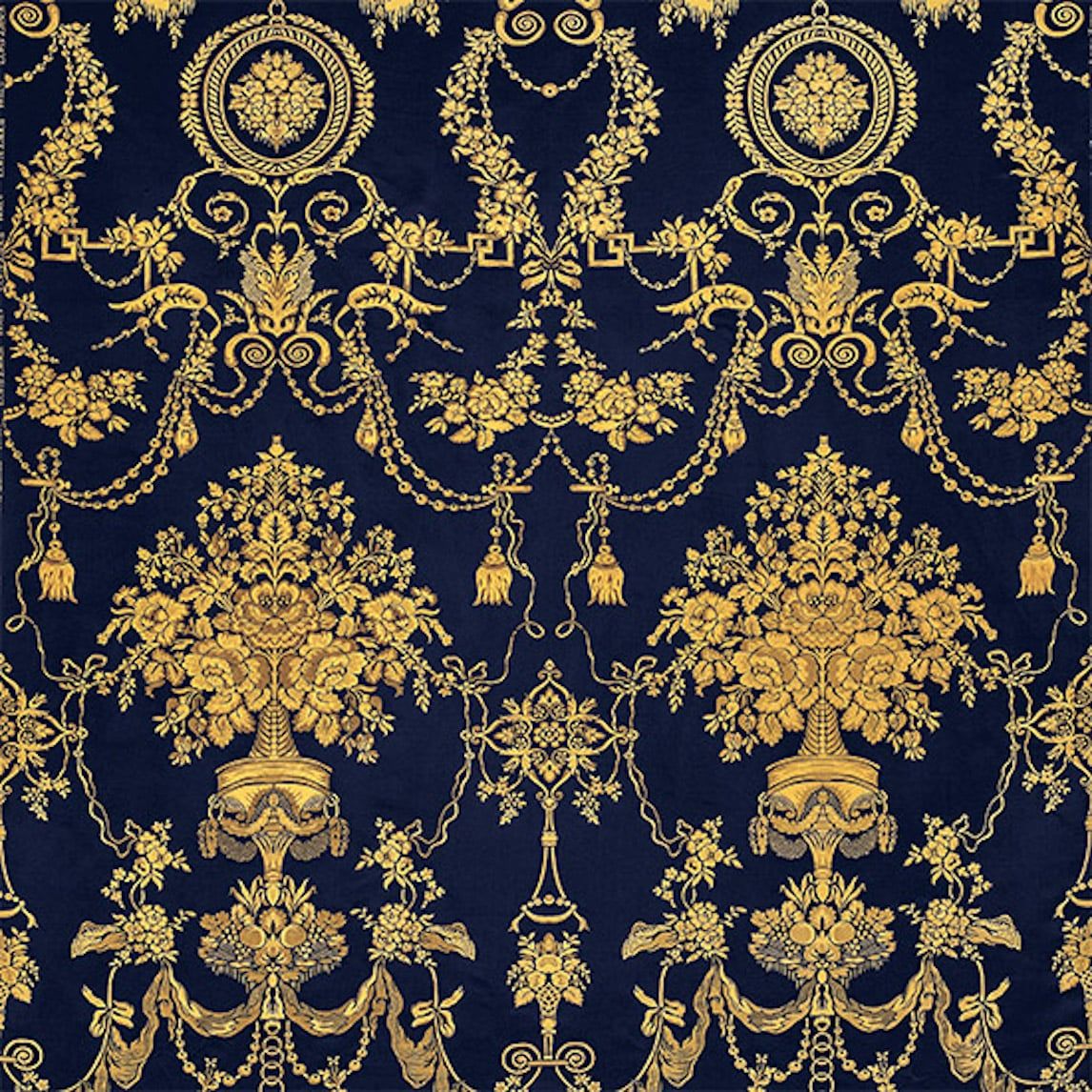  BLU NOTTE REALE – Vải Trang Trí Hoàng Gia Xanh Đêm | Dolce Casa 