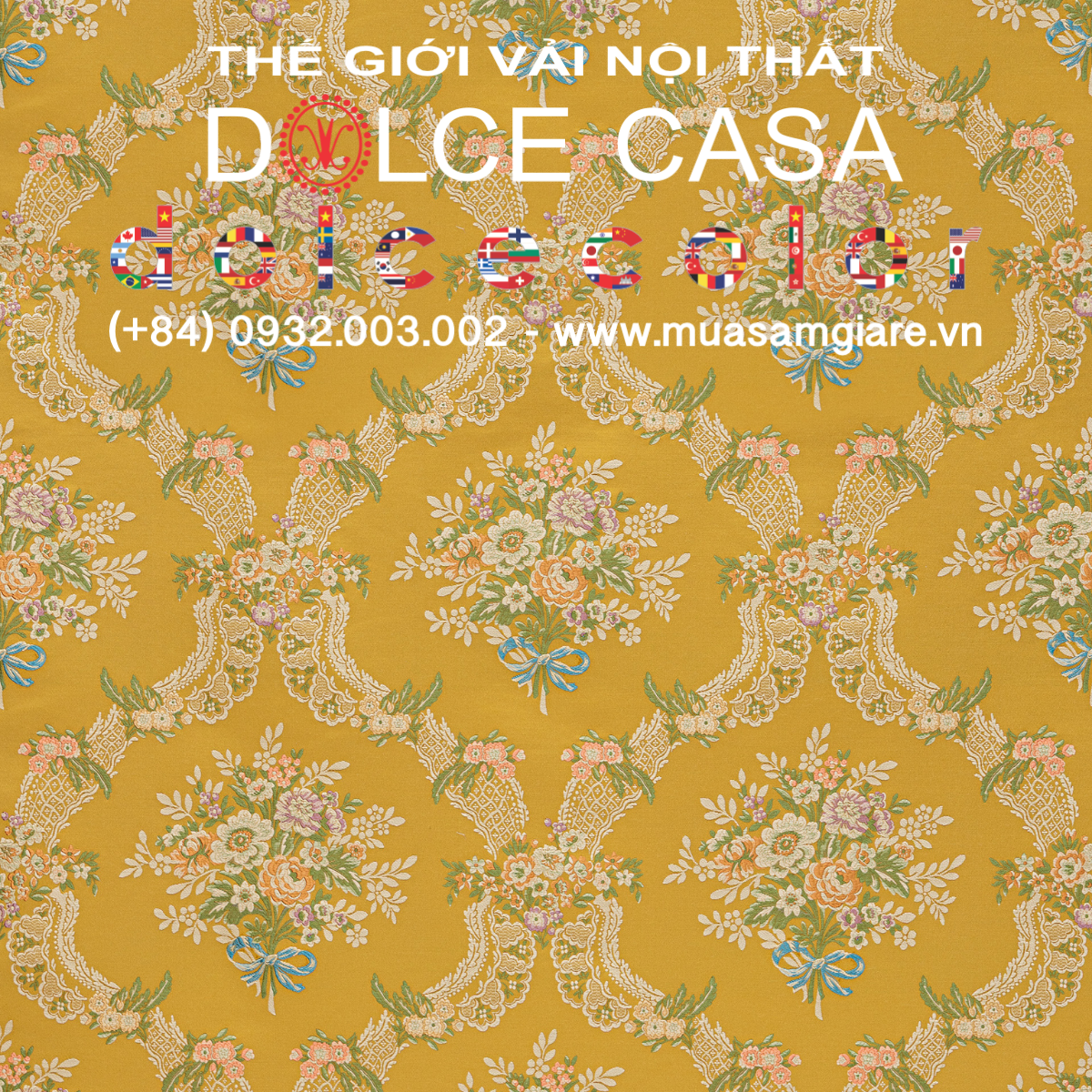 Palazzo Canaletto Sebastin vải đa chức năng vàng hoàng gia 