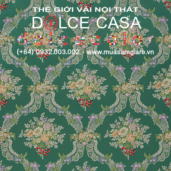  Palazzo Canaletto Sebastin vải đa chức năng xanh lục hoàng gia 