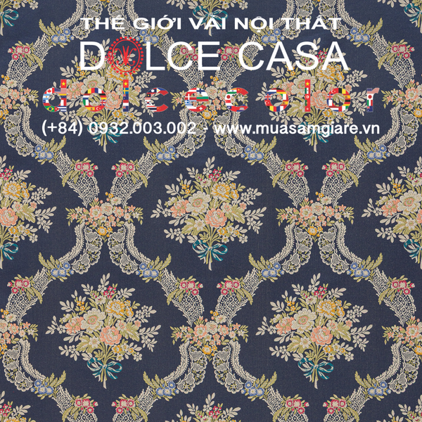  Palazzo Canaletto Sebastin vải đa năng xanh dương hoàng gia 