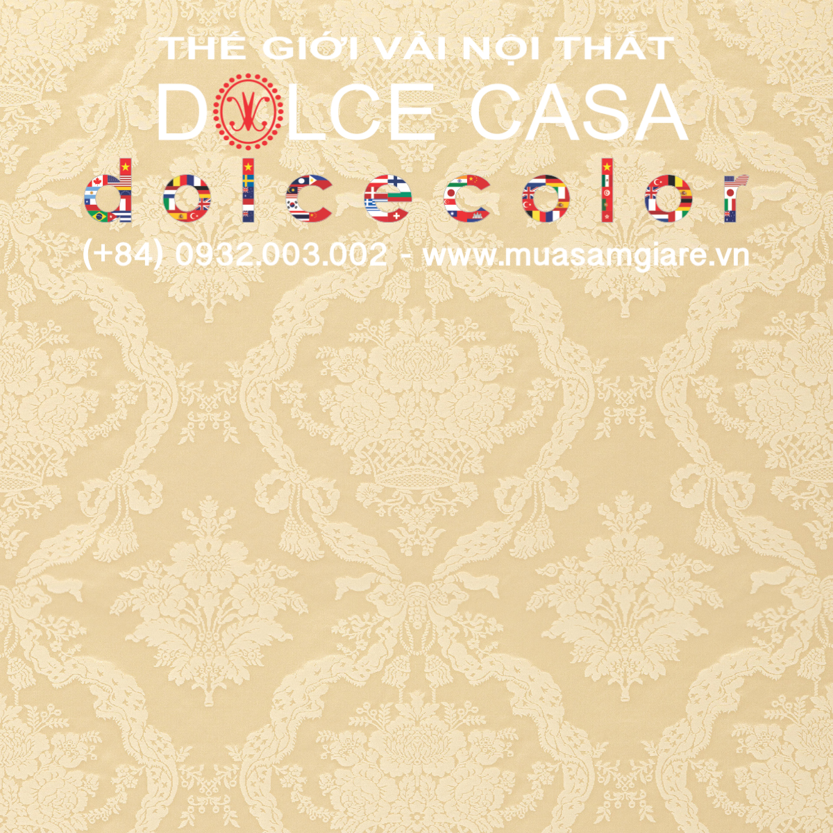  Palazzo Petra Damask màu ngà vàng 