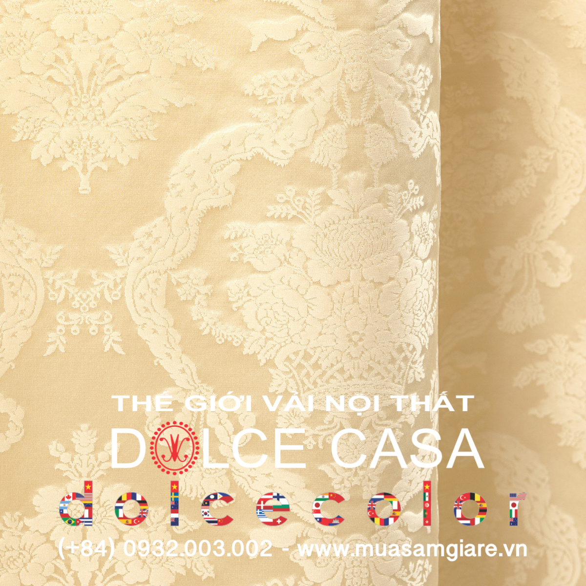  Palazzo Petra Damask màu ngà vàng 