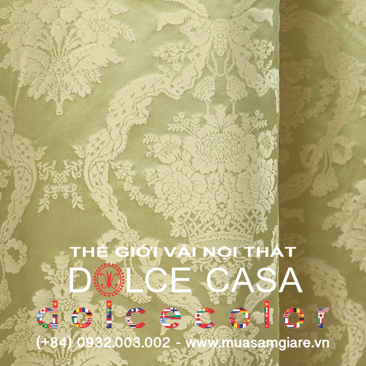  Palazzo Petra Damask màu xanh ô liu 