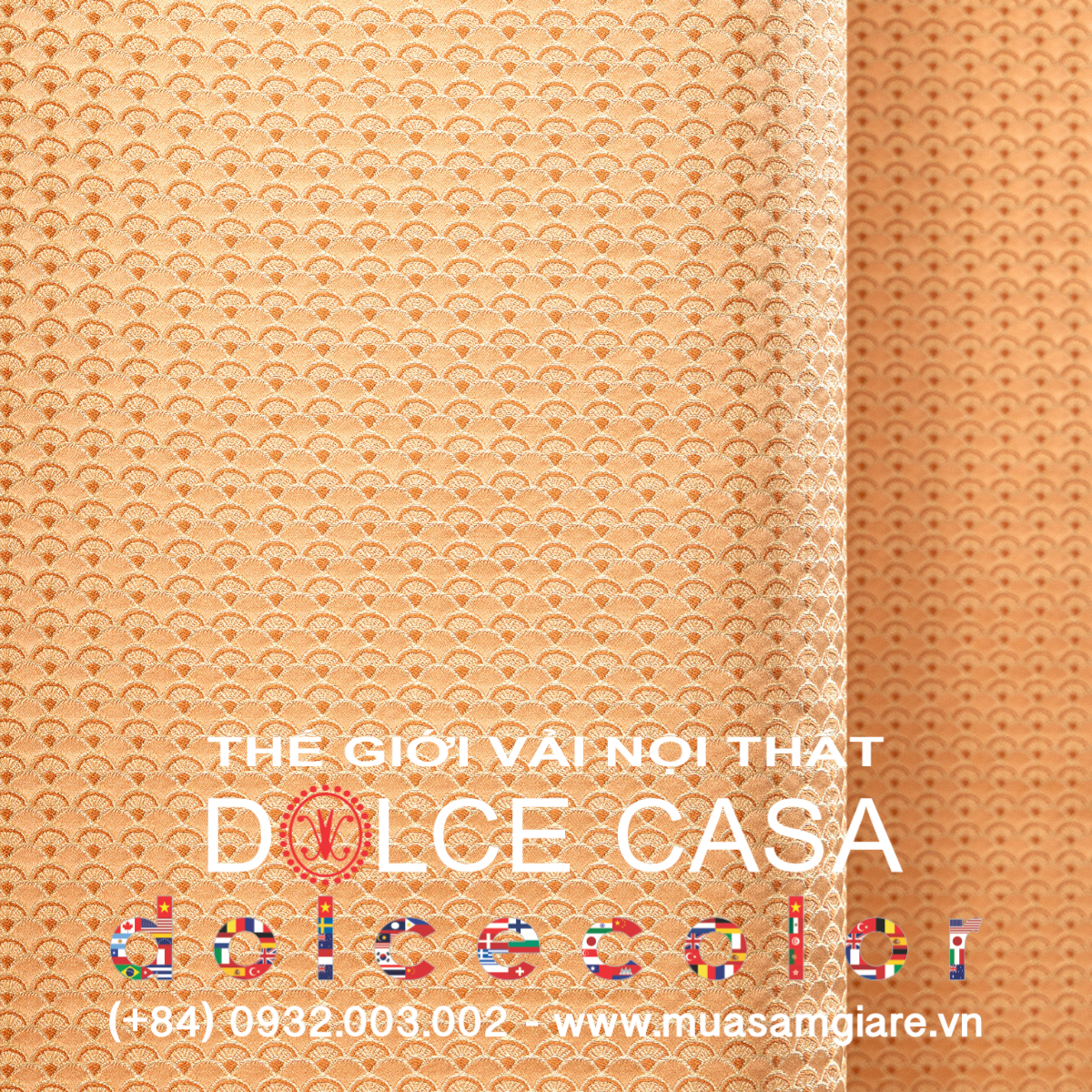  Palazzo Petra Damask màu đào 