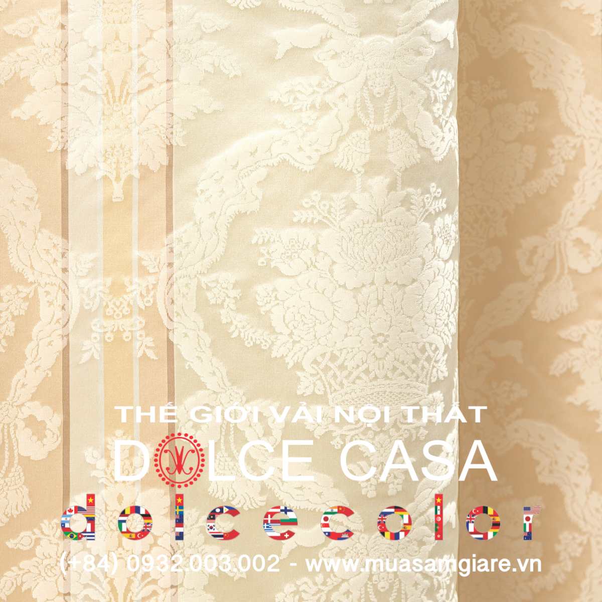  Palazzo Petra Damask màu kem 