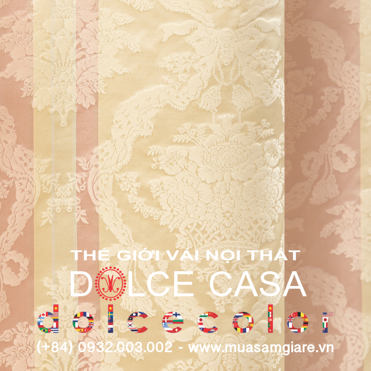  Palazzo Petra Damask màu hồng phấn 