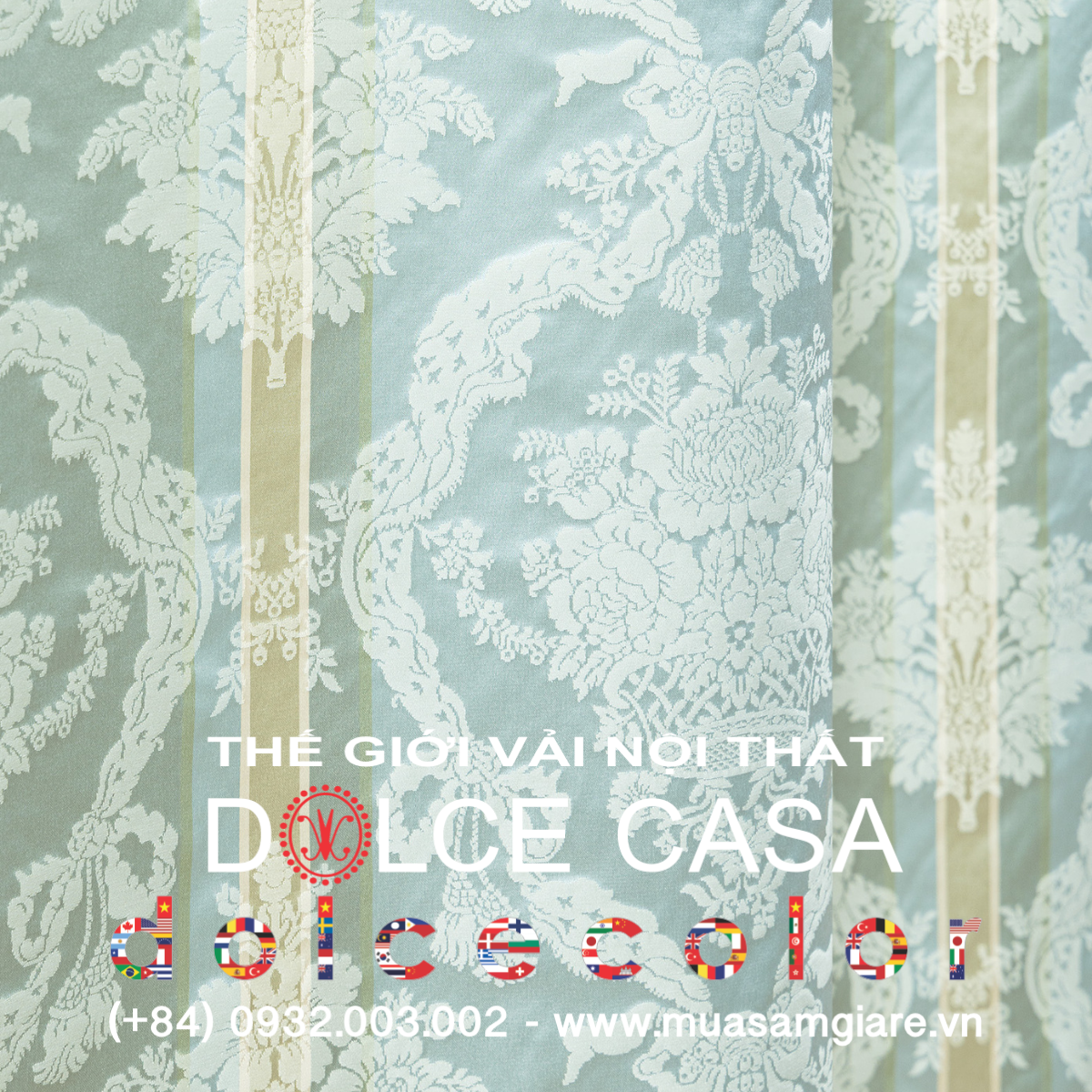  Palazzo Petra Damask màu xanh thủy 