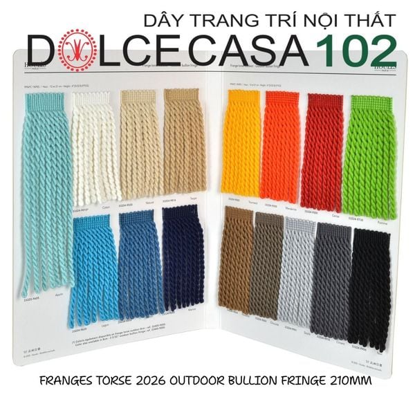  FRANGES TORSE OUTDOOR 2026 dây viền tua xoắn có sẵn tại kho nhà SX 