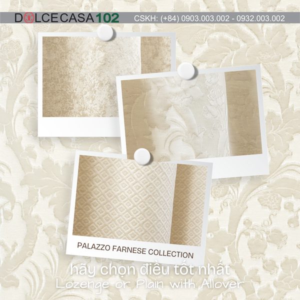  Palazzo Crema Antica Farnese, Pamphilj & Colonna màu kem cổ điển 