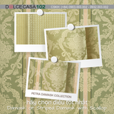  Palazzo Petra Damask màu xanh ô liu 