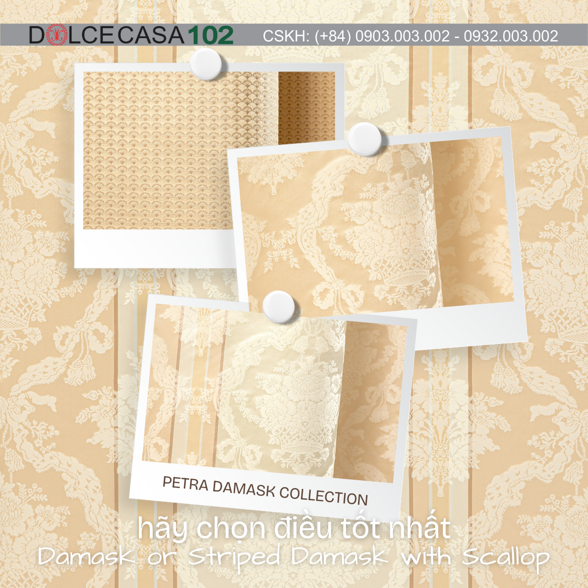  Palazzo Petra Damask màu rượu champagne 