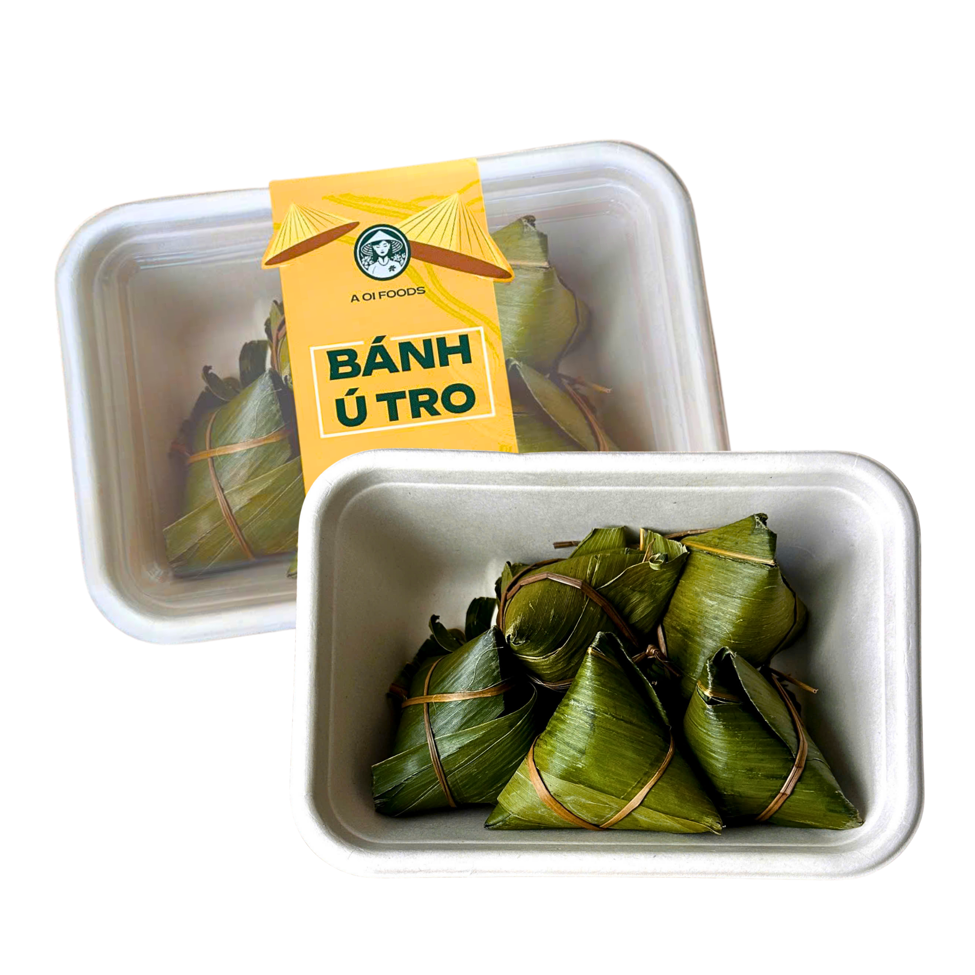  Bánh Ú Tro Nhân Đậu Xanh (5 bánh) 200G - AOF (W00730) 