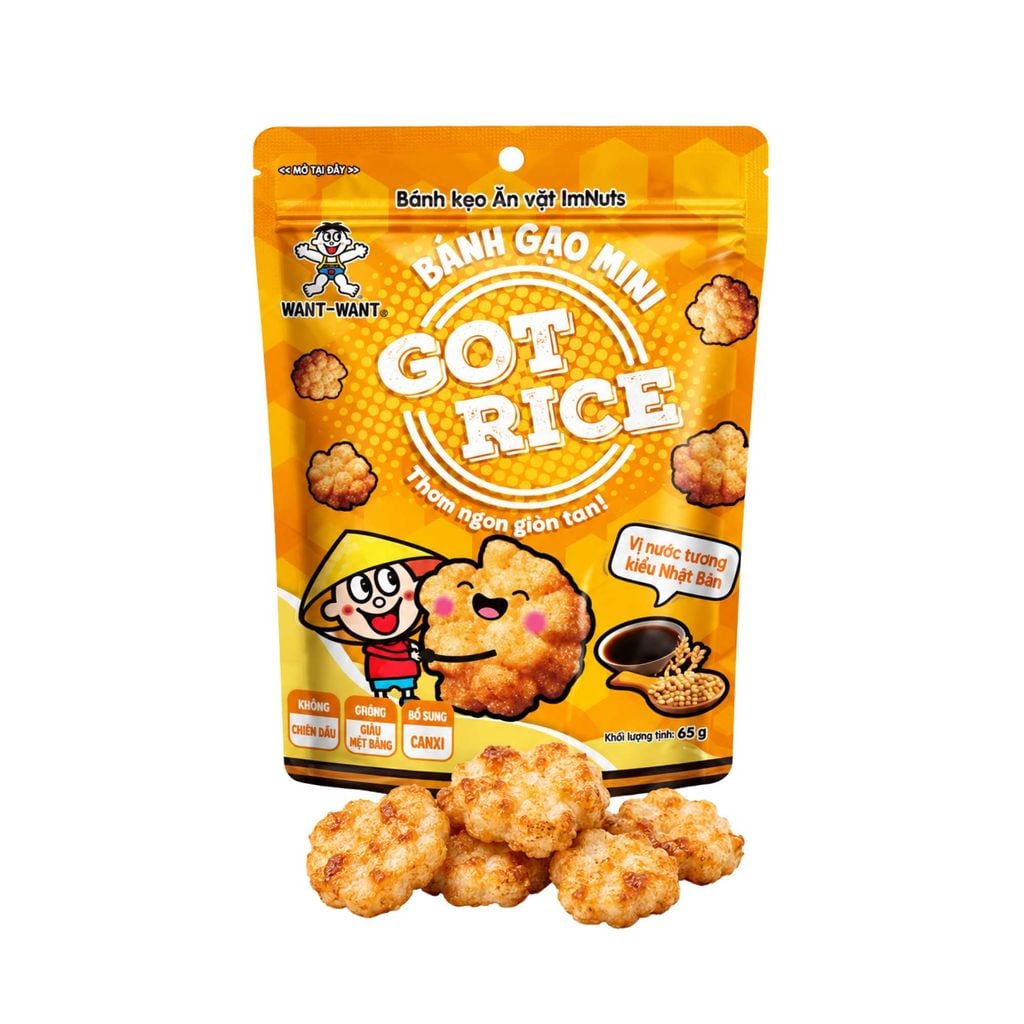  Bánh gạo mini GotRice nước tương Nhật 65 g (gói) 