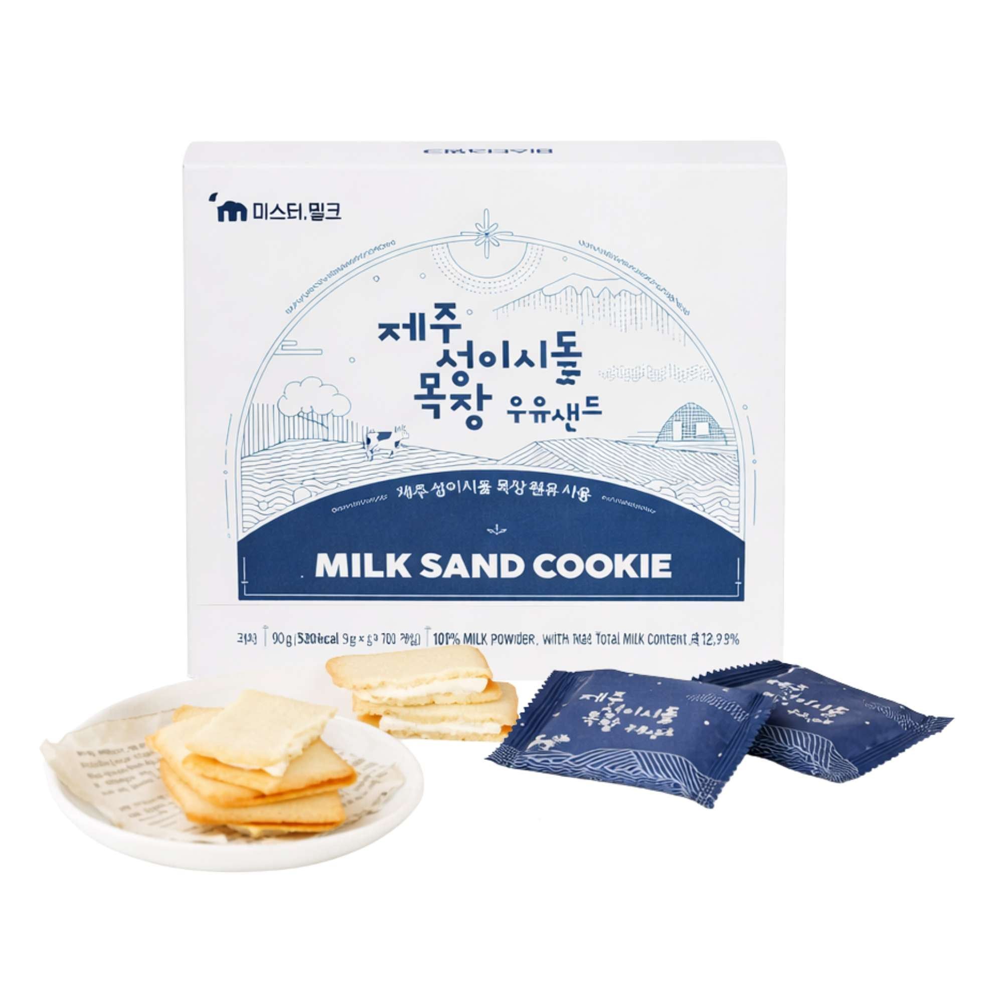 Bánh quy kẹp nhân kem sữa bò đảo Jeju Hàn Quốc 90 g (hộp) 