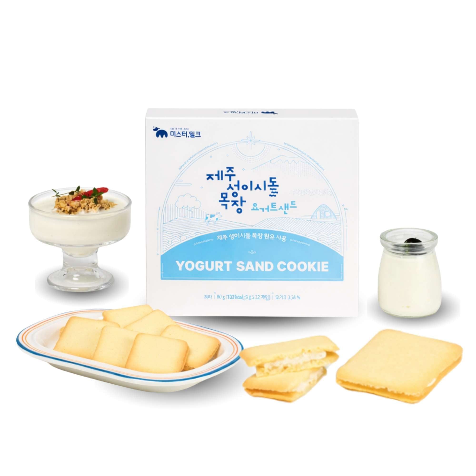  Bánh quy kẹp nhân kem sữa chua đảo Jeju Hàn Quốc 90 g (hộp) 