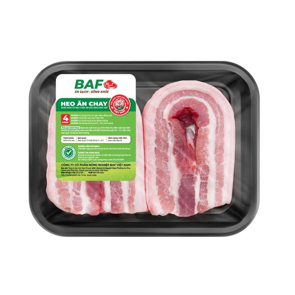 [Tươi] Ba rọi heo ăn chay BAF 300 g ( Khay ) – FARMERS MARKET