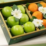  Hộp Quà Táo Và Quýt Tone Xanh Lá Cơ Bản 