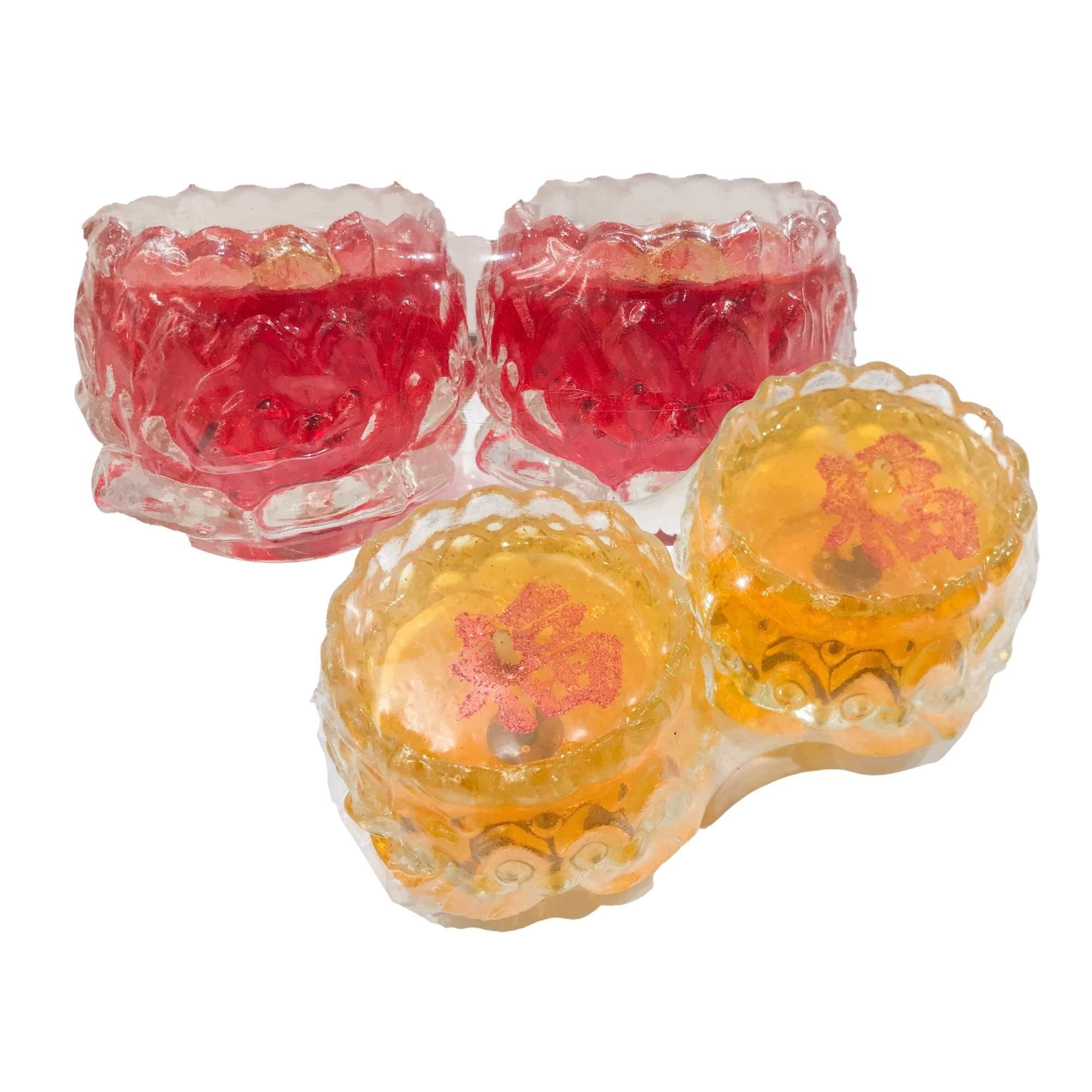  Cặp đèn cầy ly cúng sen cao 10 cm (I0012830) 