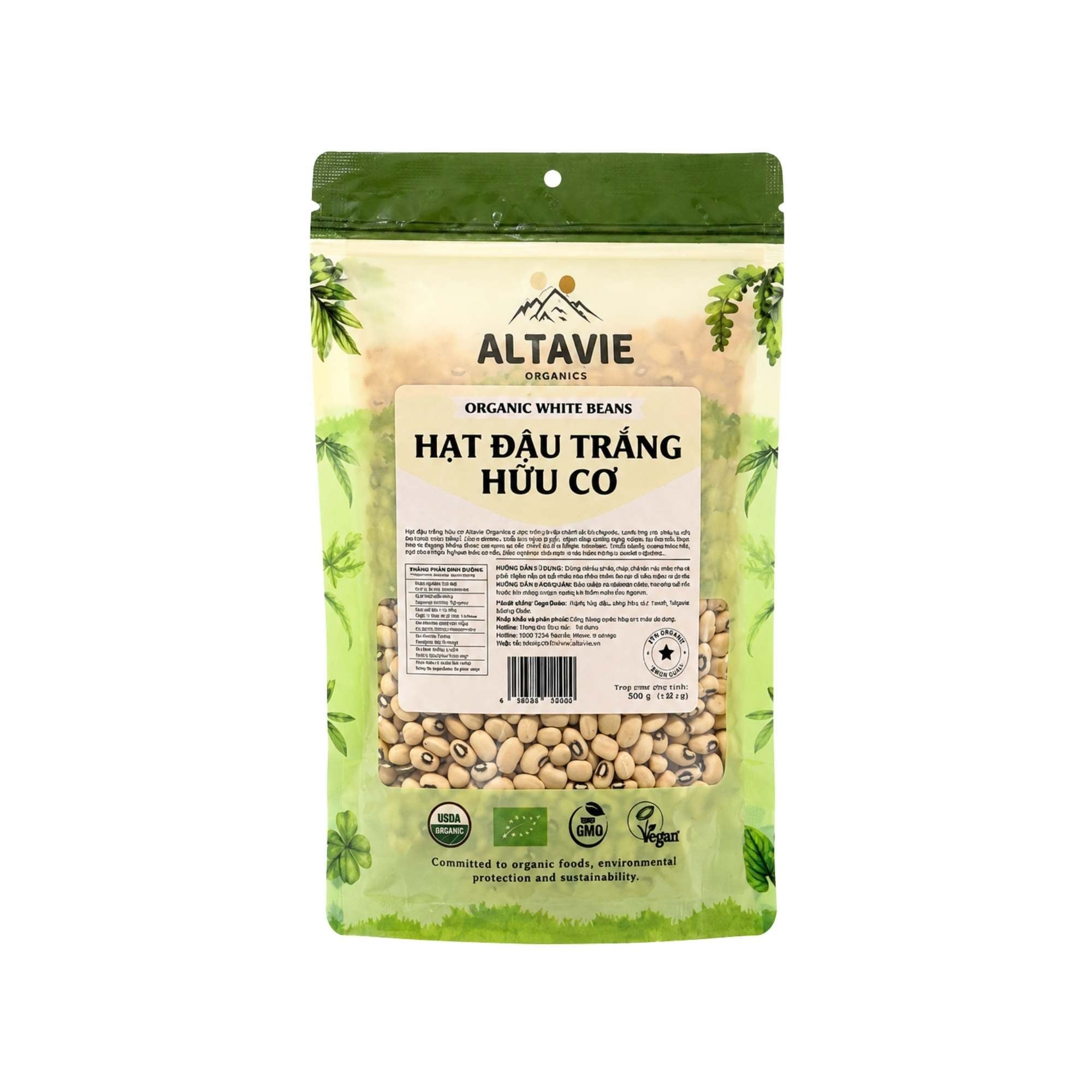  Đậu trắng hữu cơ Altavie 200 g (Túi) 