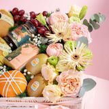  Giỏ Đan Trái Cây Các Loại Và Hoa Tone Trắng Tinh Tế 