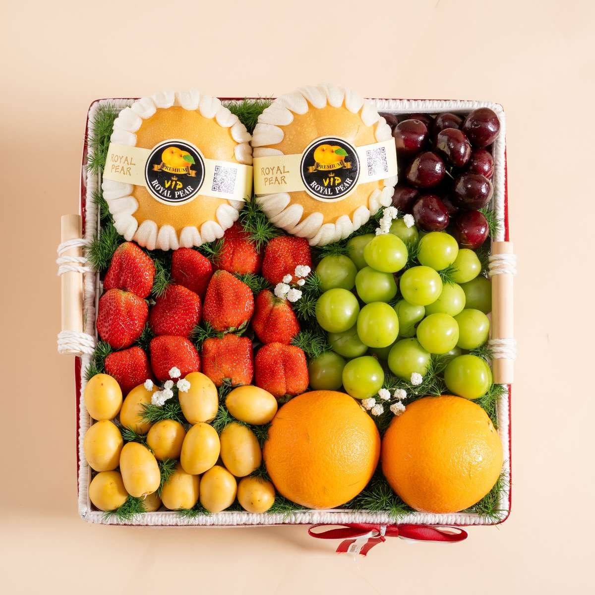  Giỏ Đan Trái Cây Các Loại Tone Trắng Thanh Lịch 