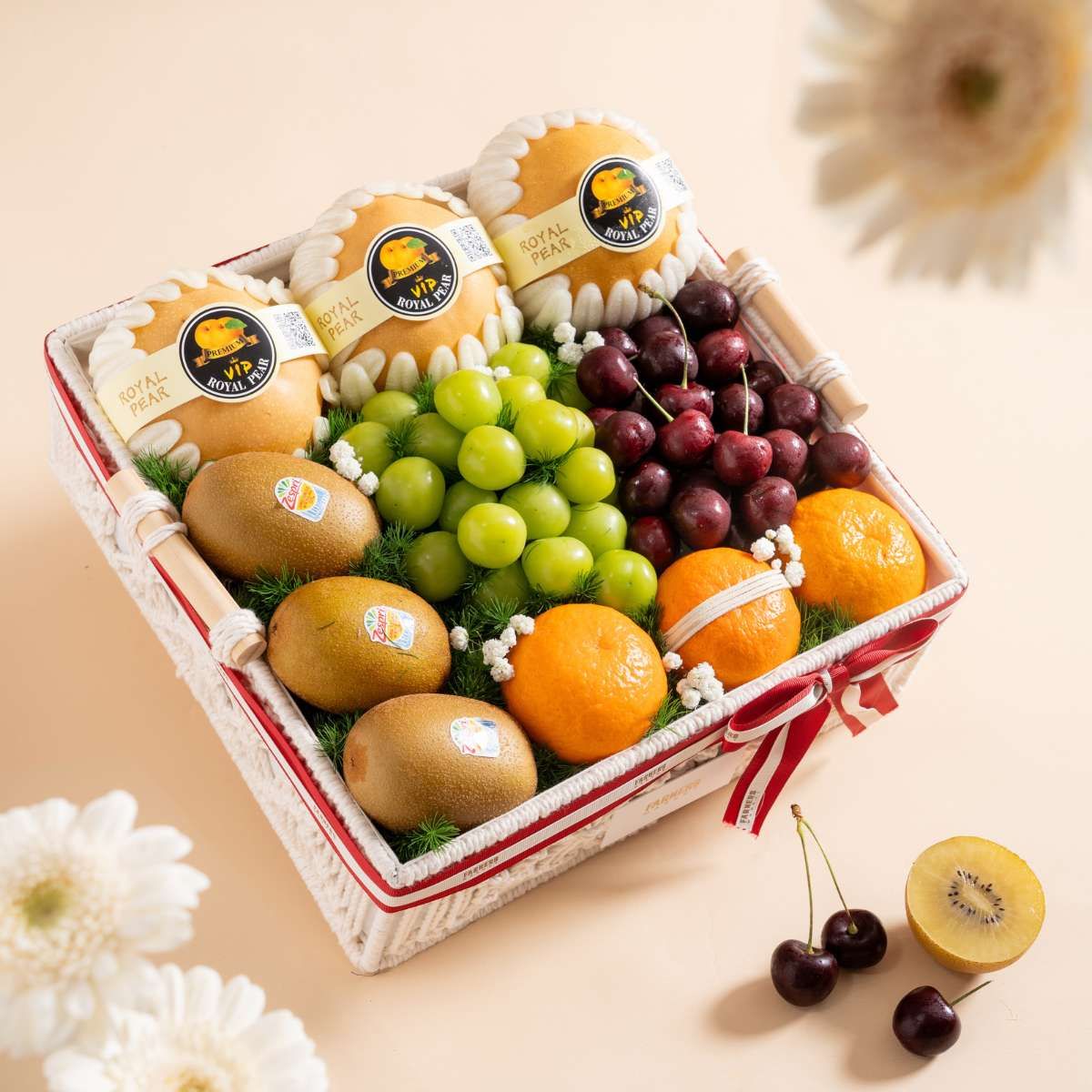  Giỏ Đan Trái Cây Các Loại Tone Trắng Tiêu Chuẩn 