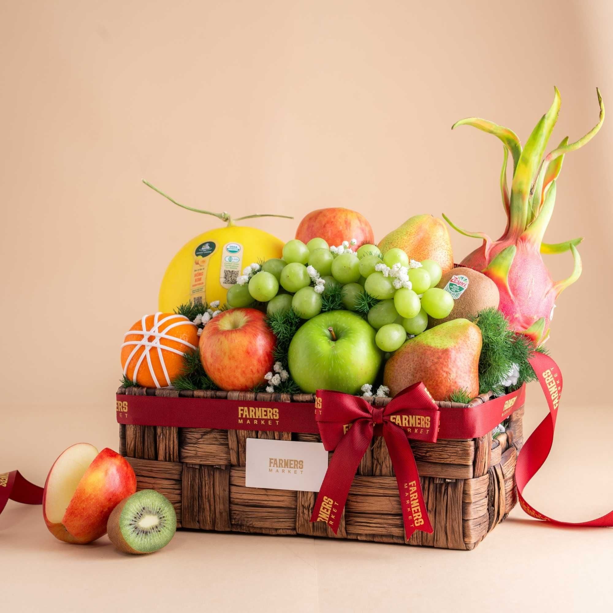  Giỏ Lục Bình Trái Cây Các Loại Tone Nâu Tinh Tế 