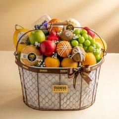 Giỏ quà oval trái cây các loại tinh tế